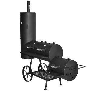 Гриль-коптильня для горячего и холодного копчения 3 в 1. Russia Grill модель Смокер-3 с 4-мя дверцами