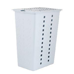 Корзина с крышкой для белья Альтернатива "Виолетта" М2444 (голубой), 30 л