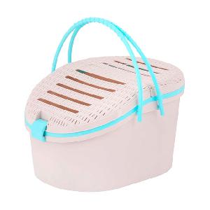 Корзина для переноски животных Альтернатива "Мур-мяу" М7846, светло-бежевый