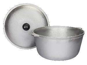 Котел алюминиевый с крышкой 16 л (овальное дно) 