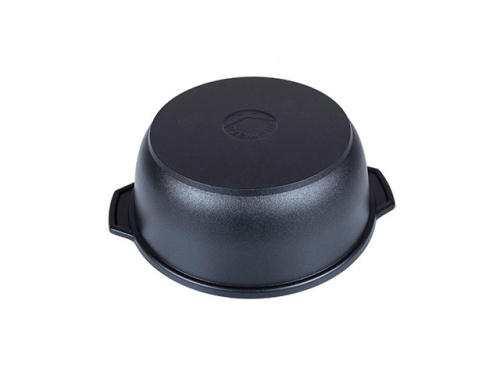 Кастрюля-жаровня 3 л с декоративным покрытием с крышей, Kukmara (Черный), ж31