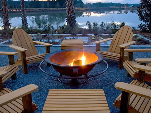 Очаг для костра с подставкой для ног, Russia Grill, модель Очаг - 2, сталь 3 мм