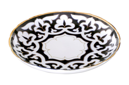 Ляган рифленый, Turon Porcelain, с золотом, Ø 24 см