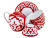Чайный сервиз Красная Пахта, Turon porcelain, с золотом, 8 предметов