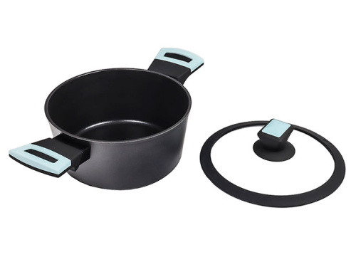 Кастрюля с антипригарным покрытием со стеклянной крышкой PLOVER, 20 см