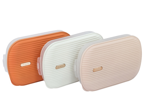 Контейнер с крышкой для хранения и заморозки продуктов на 1 секцию, 32х22х6 см, оранжевый