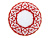 Тарелка Красная Пахта, Turon Porcelain, с золотом, рифленый край, Ø 17.5 см Тарелка Красная Пахта, Turon Porcelain, с золотом, рифленый край, Ø 17.5 см