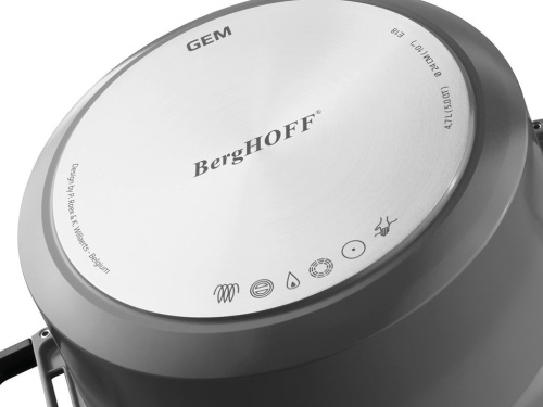 Сотейник со стеклянной крышкой BergHOFF Gem grey, 4.6 л