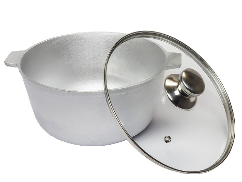 Котел со стеклянной крышкой 3л (овальное дно), DAVR METALL