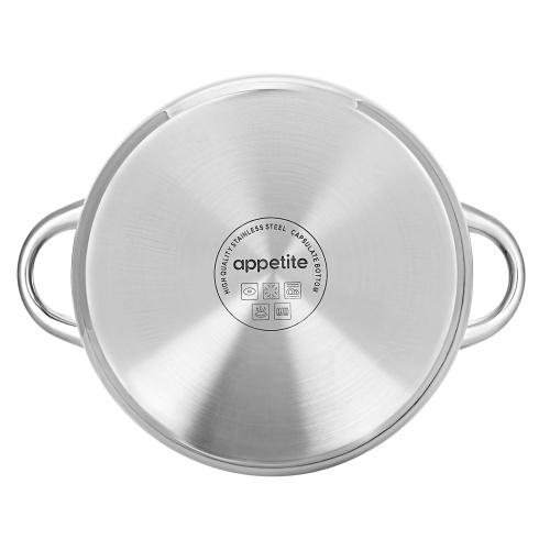 Кастрюля с крышкой Appetite Greta, нержавеющая сталь, 1.7 л Кастрюля с крышкой Appetite Greta, нержавеющая сталь, 1.7 л