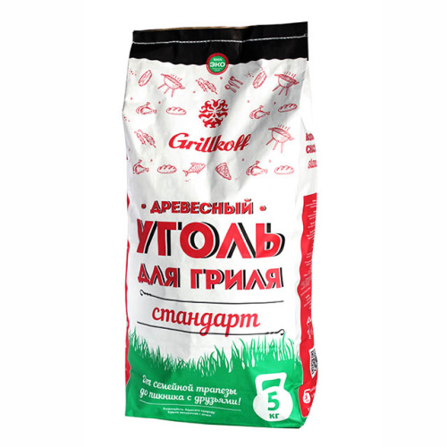 Уголь древесный Grillkoff стандарт 5 кг
