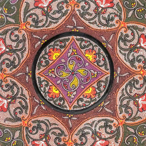 Блюдо Ляган "Риштанская керамика", Точечная роспись, Ø 32 см