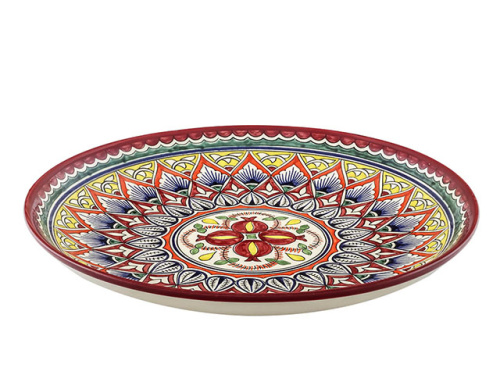 Блюдо Ляган "Риштанская керамика", Коракалам, диаметр 32 см RSN041
