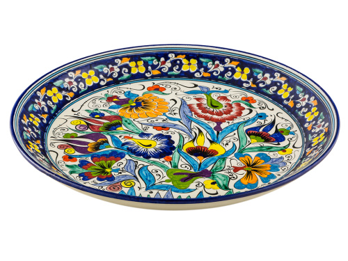 Блюдо Ляган "Риштанская керамика", Турецкий стиль, 38 см