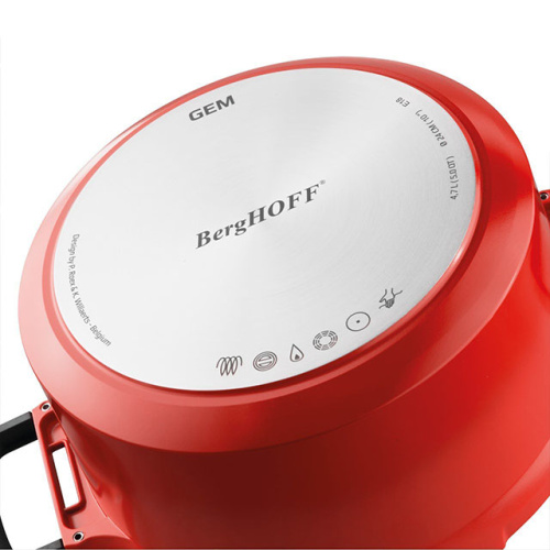 Сотейник со стеклянной крышкой BergHOFF Gem red, 3.3 л