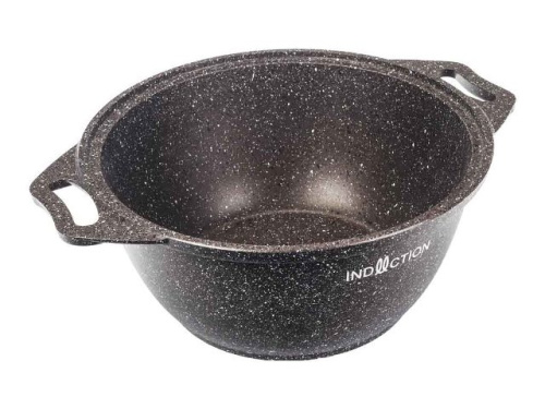 Кастрюля 2 л с антипригарным покрытием со стеклянной крышкой, Kukmara (Marble Induction Кофейный мрамор), кмки22а