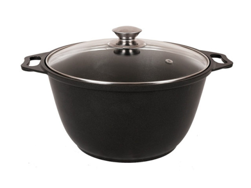 Кастрюля 2 л с антипригарным покрытием со стеклянной крышкой Kukmara (Традиция), к22а