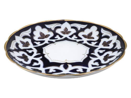 Ляган рифленый Пахта, Turon Porcelain, с золотом, Ø 29 см