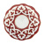 Тарелка Красная Пахта, Turon Porcelain, с золотом, рифленый край, Ø 12.5 см