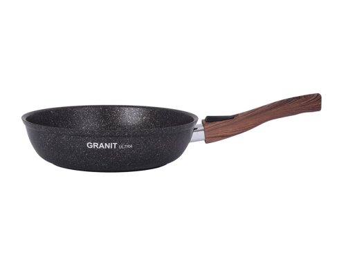 Сковорода 26 см с антипригарным покрытием со стеклянной крышкой, со съемной ручкой, Kukmara (Granit Ultra Original), сго263а