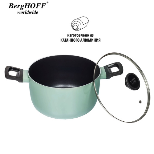Кастрюля со стеклянной крышкой BergHOFF Leo Sage, 5.6 л
