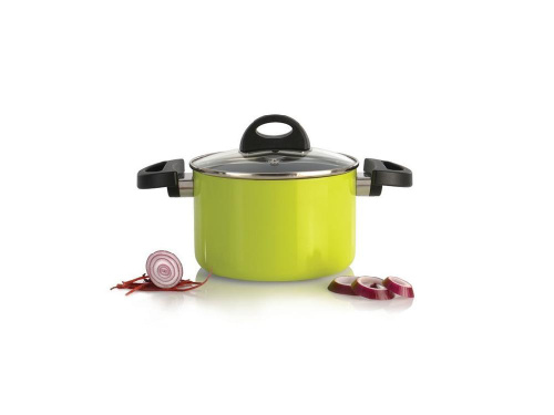 Кастрюля со стеклянной крышкой BergHOFF Eclipse, (лаймовая) 2 л