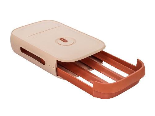 Контейнер для хранения яиц (на 24 штуки), 34х24х8 см, розовый