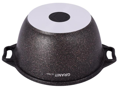 Кастрюля 3 л с антипригарным покрытием со стеклянной крышкой, Kukmara (Granit Ultra Original), кго32а