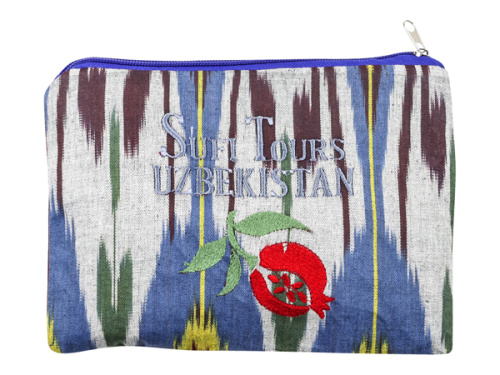 Кошелёк из адраса с машинной вышивкой