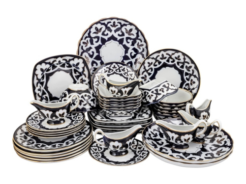 !Столовый сервиз Пахта, Turon porcelain, с золотом, 39 предметов
