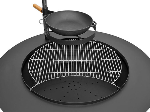 Очаг для костра с подставкой для ног, Russia Grill, модель Очаг - 2, сталь 3 мм