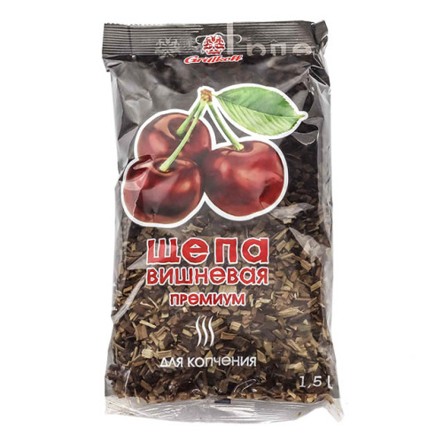 Щепа для копчения «Премиум», вишня, 1.5 л, Grillkoff 
