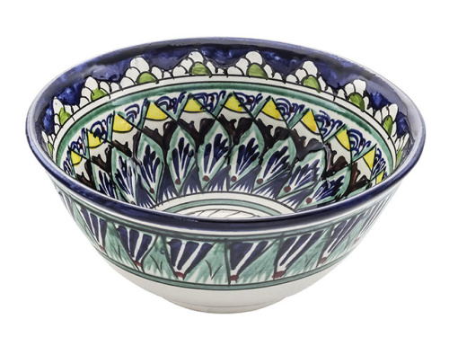 Коса "Риштанская керамика", Синяя, Ø 15.5 см