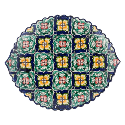 Блюдо Ляган "Риштанская керамика", овальный, 41 см