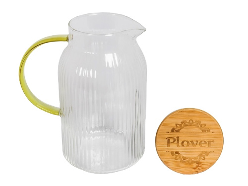 Кувшин стеклянный с металлической крышкой-фильтром, 1.5 л