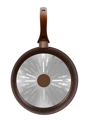 Сковорода 28 см с антипригарным покрытием, Kukmara (Marble Induction Кофейный мрамор), смки280а