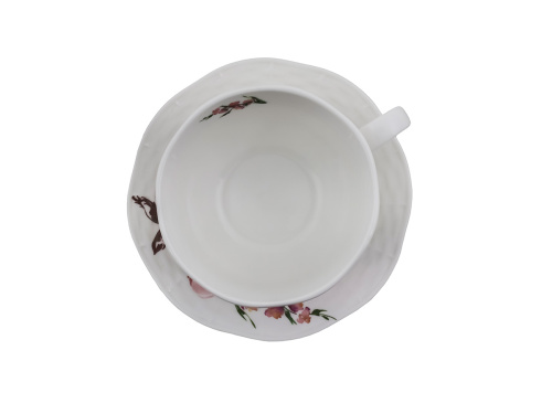 Чайная пара Flowers Line: чашка, блюдце PLOVER, 280 мл