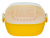 Дуршлаг с миской 2 в 1 овальный, пластиковый, 2.5 л, желтый/белый Дуршлаг с миской 2 в 1 овальный, пластиковый, 2.5 л, желтый/белый