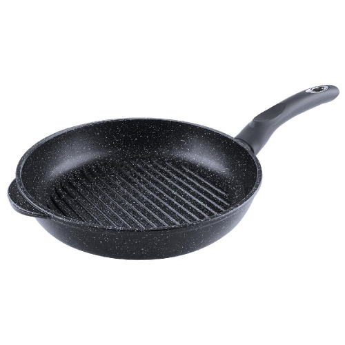 Сковорода-гриль с антипригарным покрытием ТМ Традиция, Гранит, 26 см