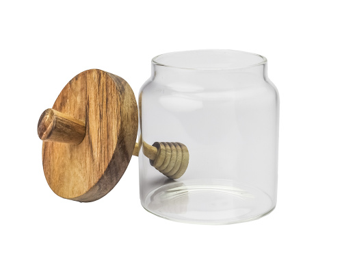 Ёмкость стеклянная для мёда с ложкой, PLOVER, 450 мл