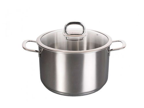 Кастрюля 6 л из нержавеющей стали со стеклянной крышкой, Kukmara (Safia), SF-CA6024G