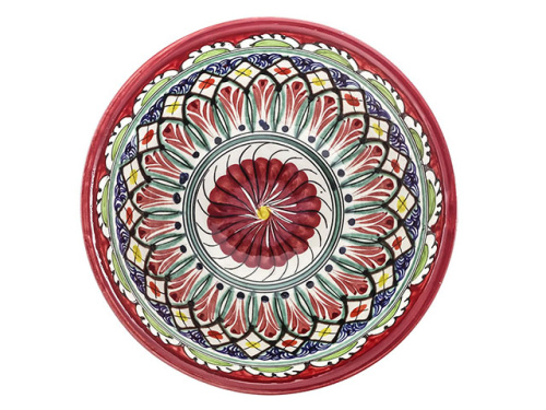 Коса "Риштанская керамика", Красная, Ø 15.5 см