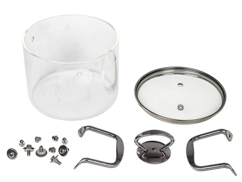 Кастрюля бульонная со стеклянной крышкой, 1.3 л