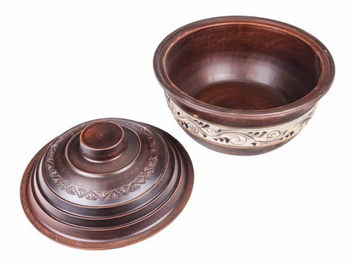 Жаровня большая "Славянская Керамика", Беленная, 4 л