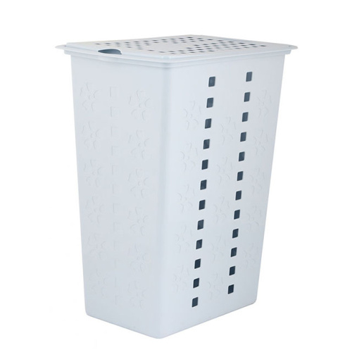 Корзина с крышкой для белья Альтернатива "Виолетта" М2444 (голубой), 30 л