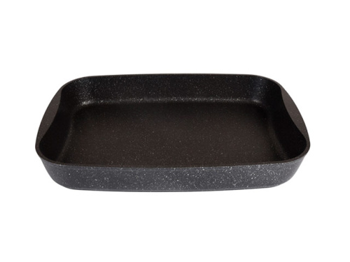 Противень с антипригарным покрытием 40х29.5х5 см, Kukmara (Темный мрамор), пмт03а