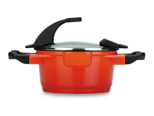 Кастрюля со стеклянной крышкой BergHOFF Virgo Orange, 1.5 л