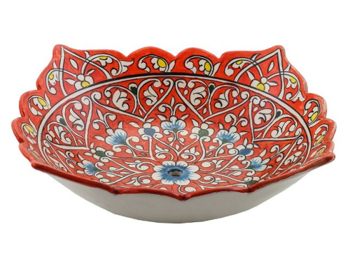 Фруктовница "Риштан", оранжевая, диаметр 28 см