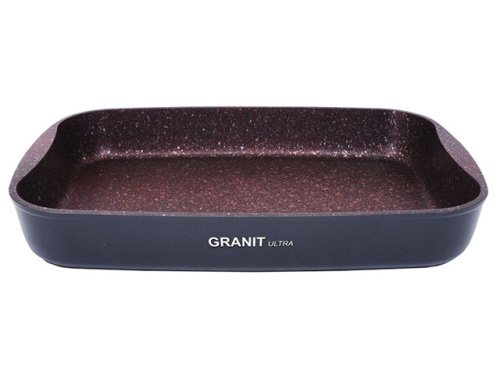 Противень с антипригарным покрытием 33.5x22x5.5 см, Kukmara (Granit Ultra Red), пга01а 