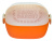 Дуршлаг с миской 2 в 1 овальный, пластиковый, 2.5 л, оранжевый/белый Дуршлаг с миской 2 в 1 овальный, пластиковый, 2.5 л, оранжевый/белый